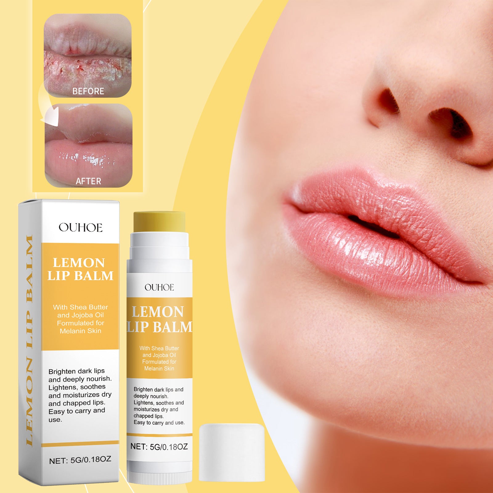 Lemon Ginger Lip Balm Moisturizing Care